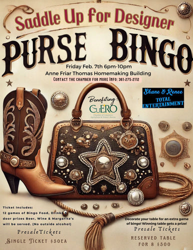 Saddle up for Designer Purse Bingo Reserved Table!