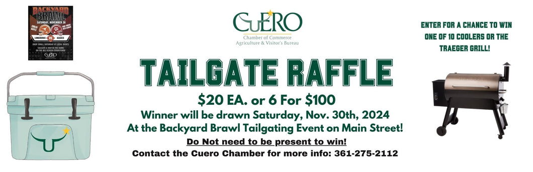 2024 Tailgate Raffle Tickets 6 for $100